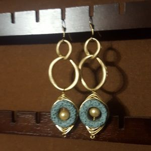 Gold tone Dangle Earrings